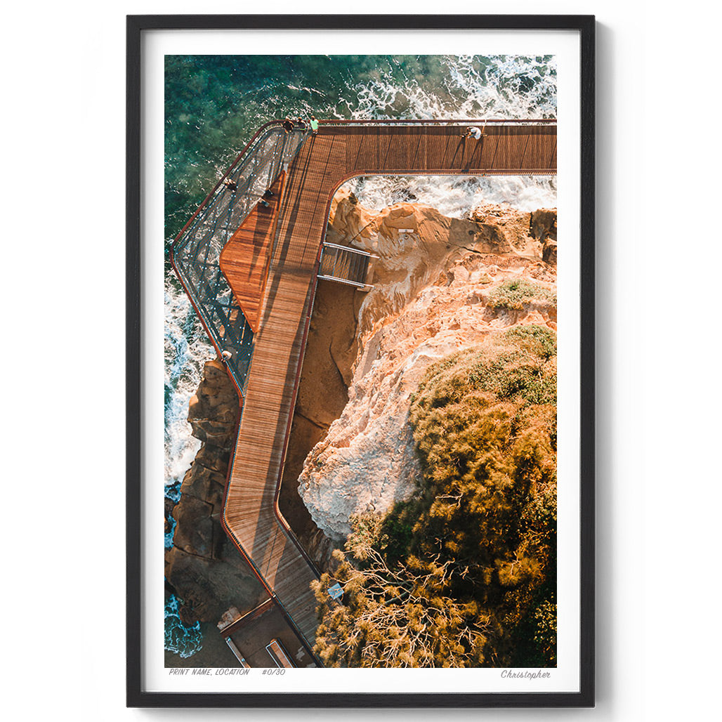 The Boardwalk – Aerial Coastal Print of Terrigal Beach, NSW