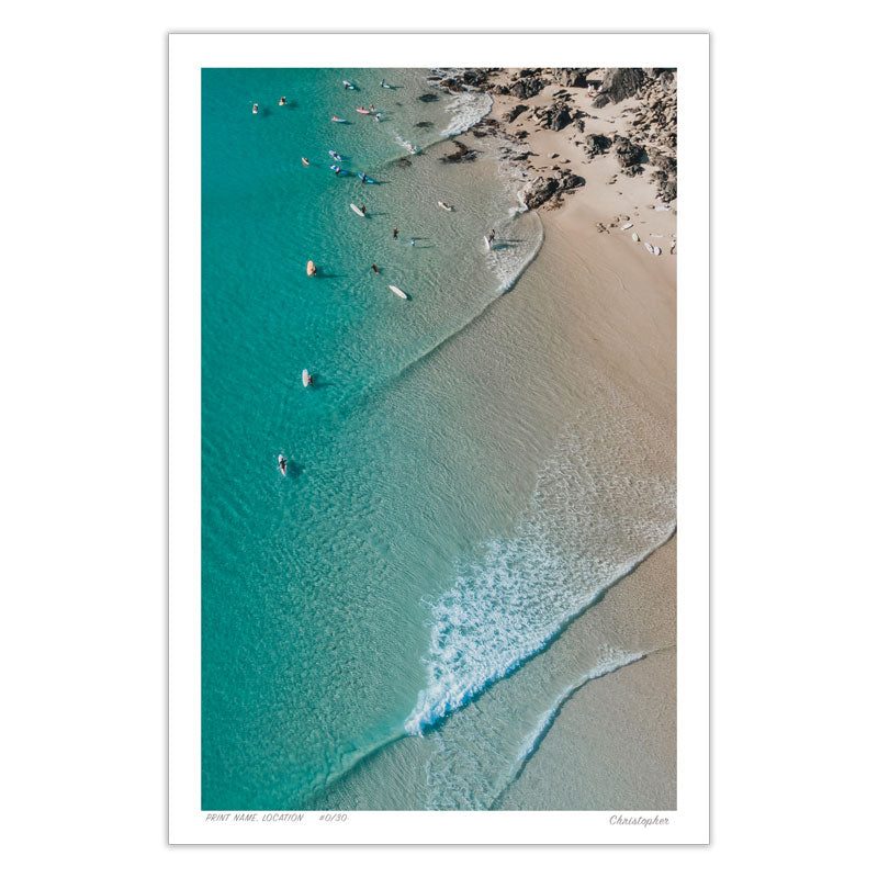 Winter Days - Aerial Print of Scotts Head Beach, NSW