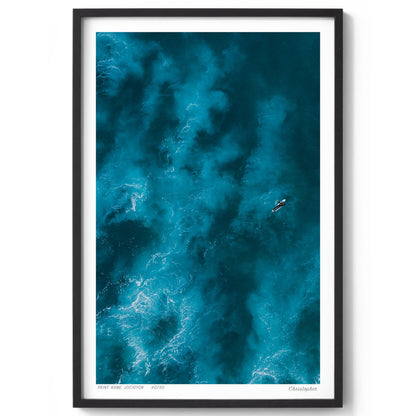 Brave - Aerial Ocean Print of Angourie Beach, NSW