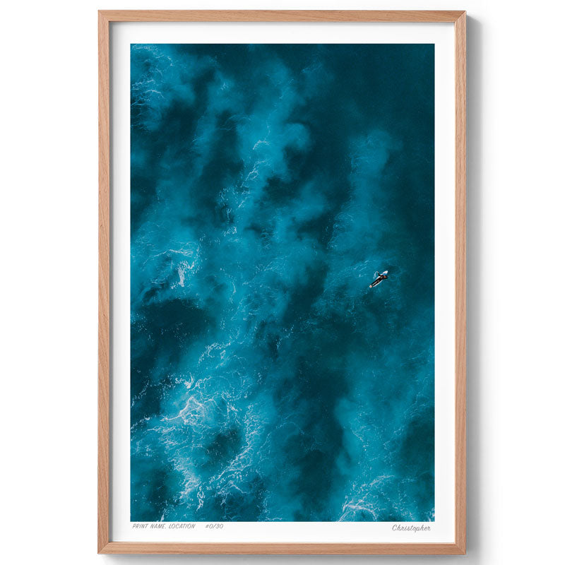 Brave - Aerial Ocean Print of Angourie Beach, NSW