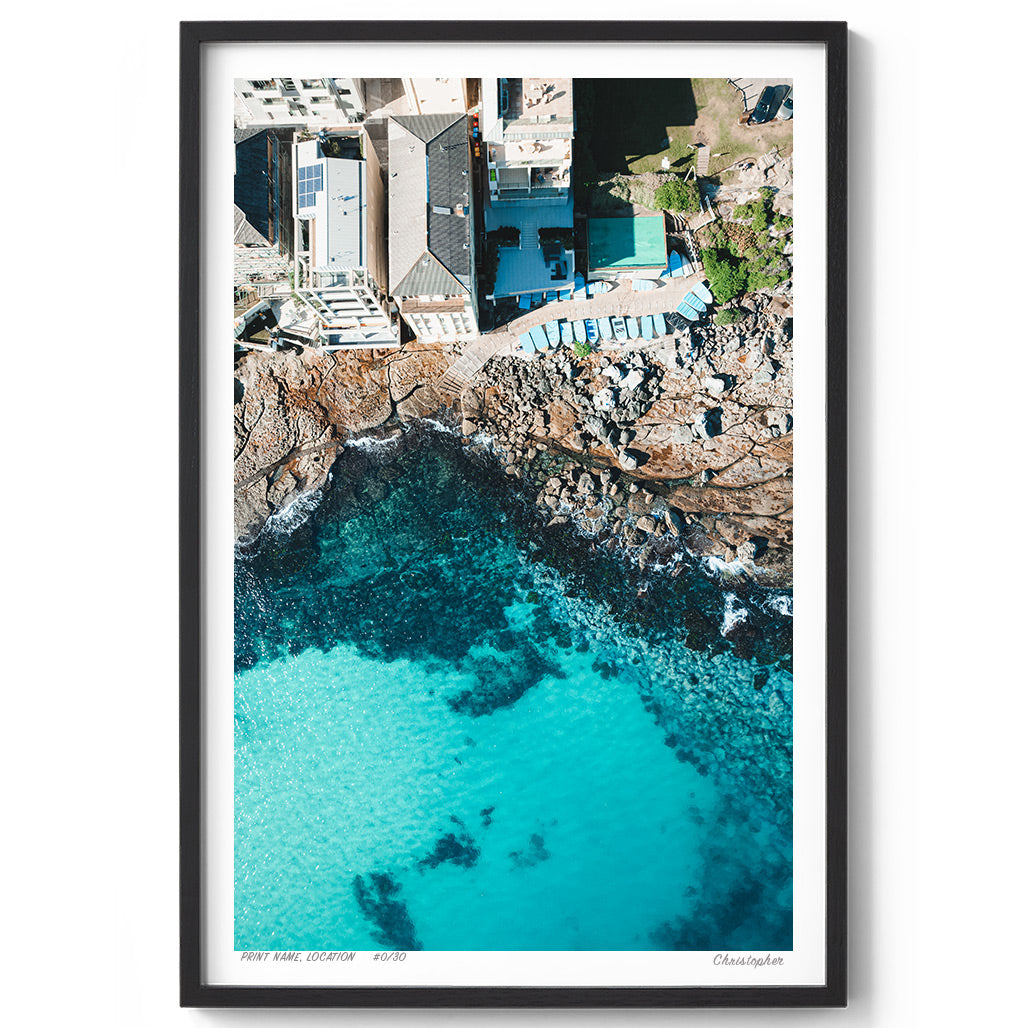 Bondi Overlook – Aerial Coastal Print of Bondi, Sydney