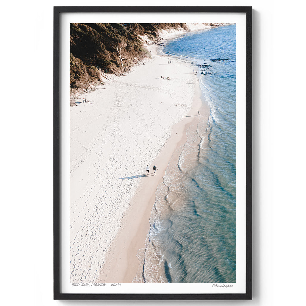 Clarkes Walk - Aerial Beach Print of Byron Bay, NSW