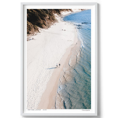 Clarkes Walk - Aerial Beach Print of Byron Bay, NSW