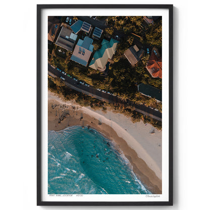 Beachside Living - Aerial Print of Byron Bay, NSW