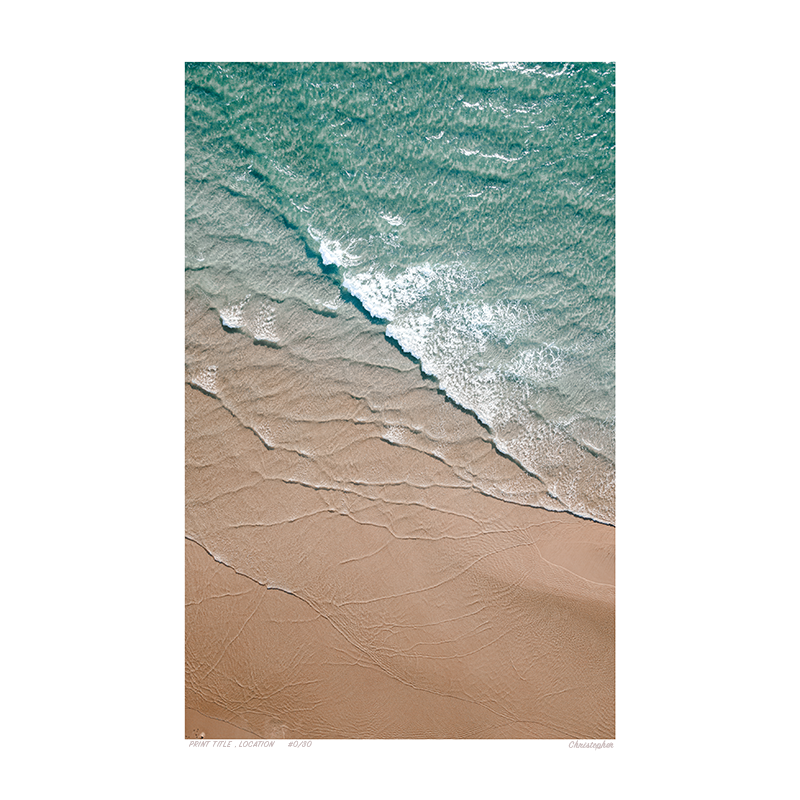 Smooth Sands – Aerial Print of Byron Bay Beach, NSW