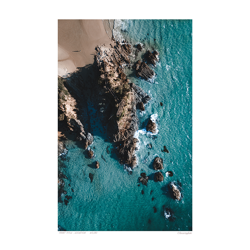 The Pass – Aerial Print of Byron Bay Beach, NSW