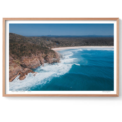 Looking Lines – Aerial Print of Big Hill Beach, Crescent Head, NSW