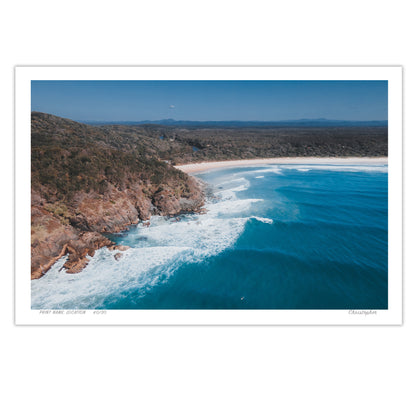 Looking Lines – Aerial Print of Big Hill Beach, Crescent Head, NSW