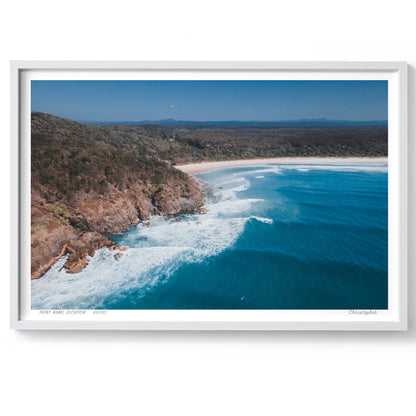 Looking Lines – Aerial Print of Big Hill Beach, Crescent Head, NSW