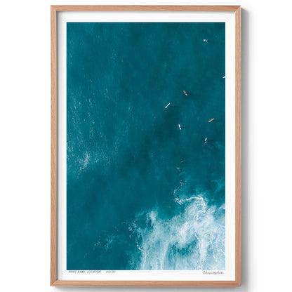 Deep Blue – Aerial Print of Forresters Beach, NSW