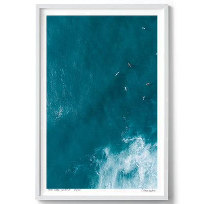 Deep Blue – Aerial Print of Forresters Beach, NSW