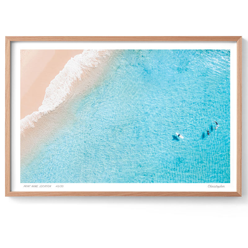 Crisp – Aerial Beach Print of Forresters Beach, NSW