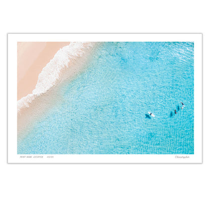 Crisp – Aerial Beach Print of Forresters Beach, NSW