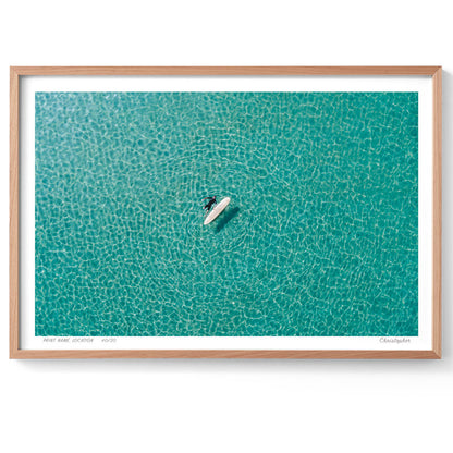 Float – Aerial Surf Print of Forresters Beach, NSW