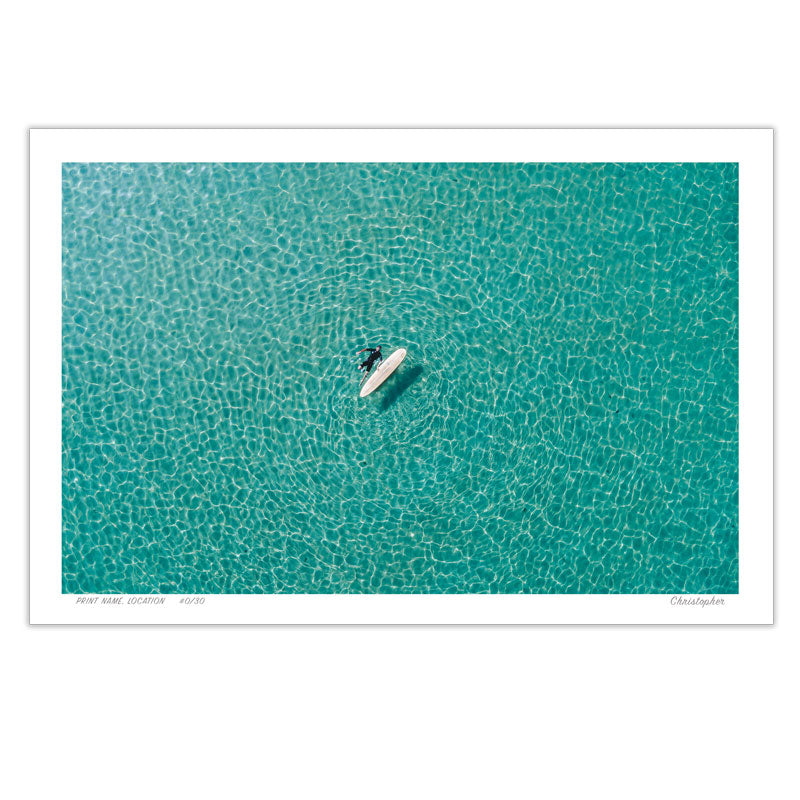 Float – Aerial Surf Print of Forresters Beach, NSW