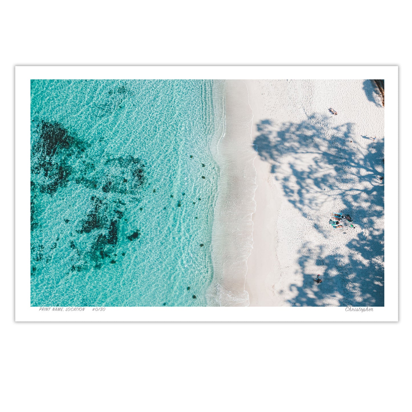 Shadow Stories - Ocean Print of Hyams Beach, South Coast, NSW