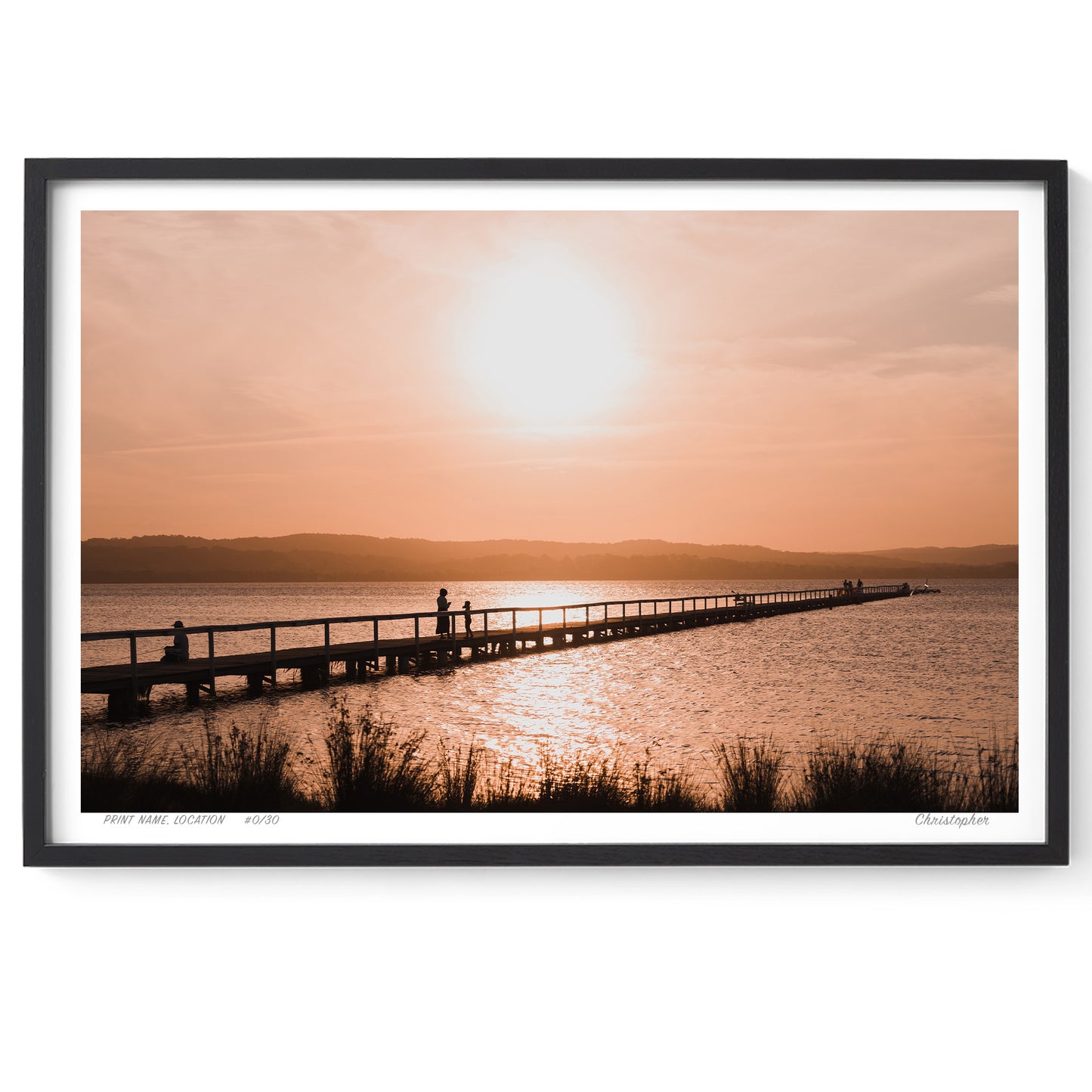 Golden Reflections – Coastal Print of Long Jetty, NSW