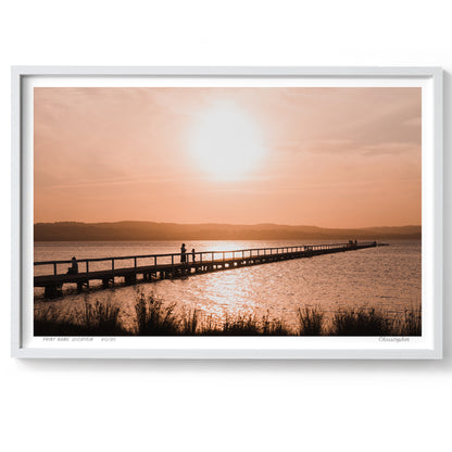 Golden Reflections – Coastal Print of Long Jetty, NSW