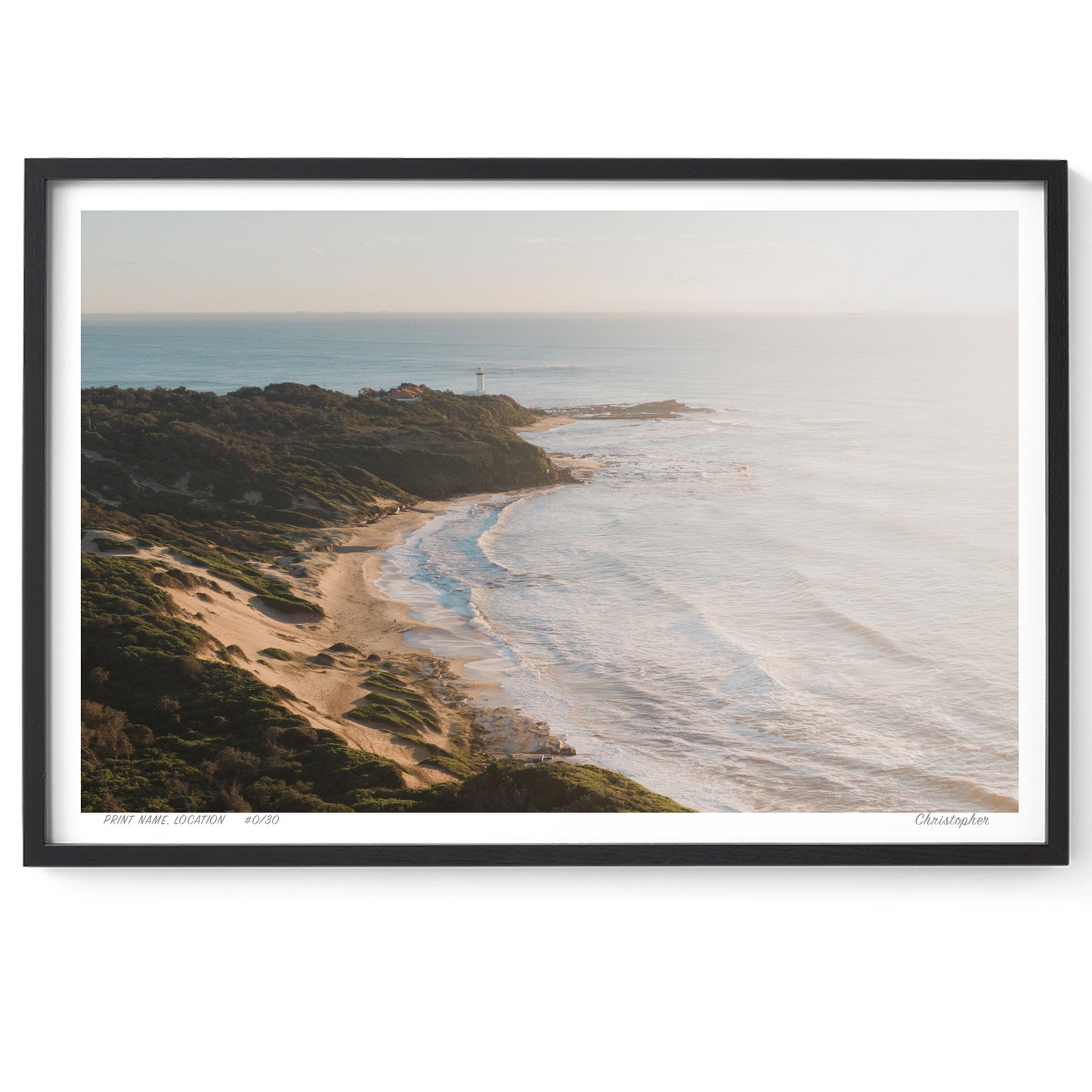 Coastal Mist – Aerial Print of Norah Head, NSW