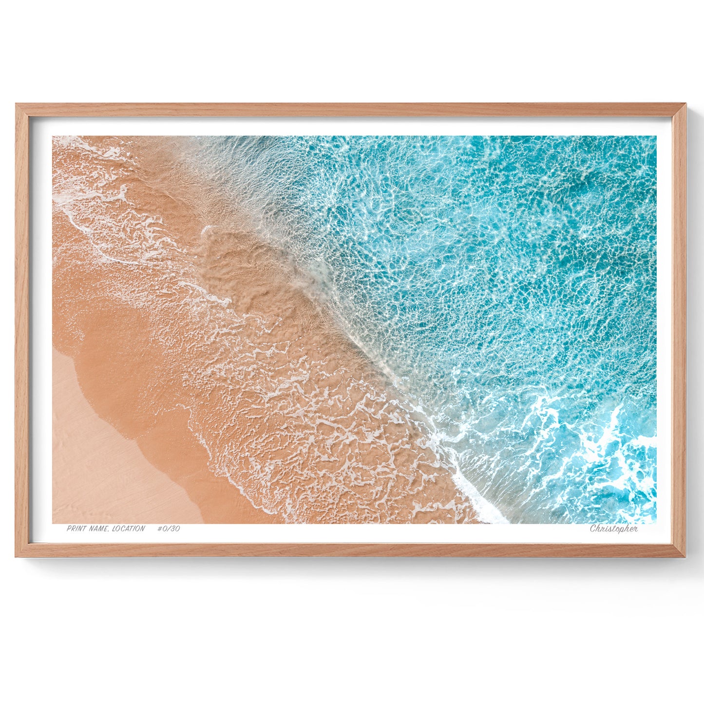 Whitewash Bliss - Aerial Print of North Avoca Beach, NSW