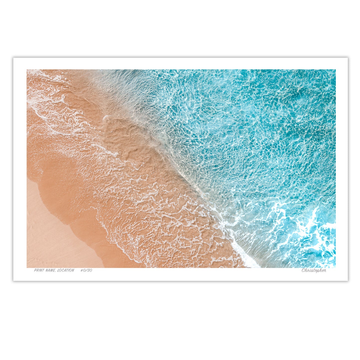 Whitewash Bliss - Aerial Print of North Avoca Beach, NSW