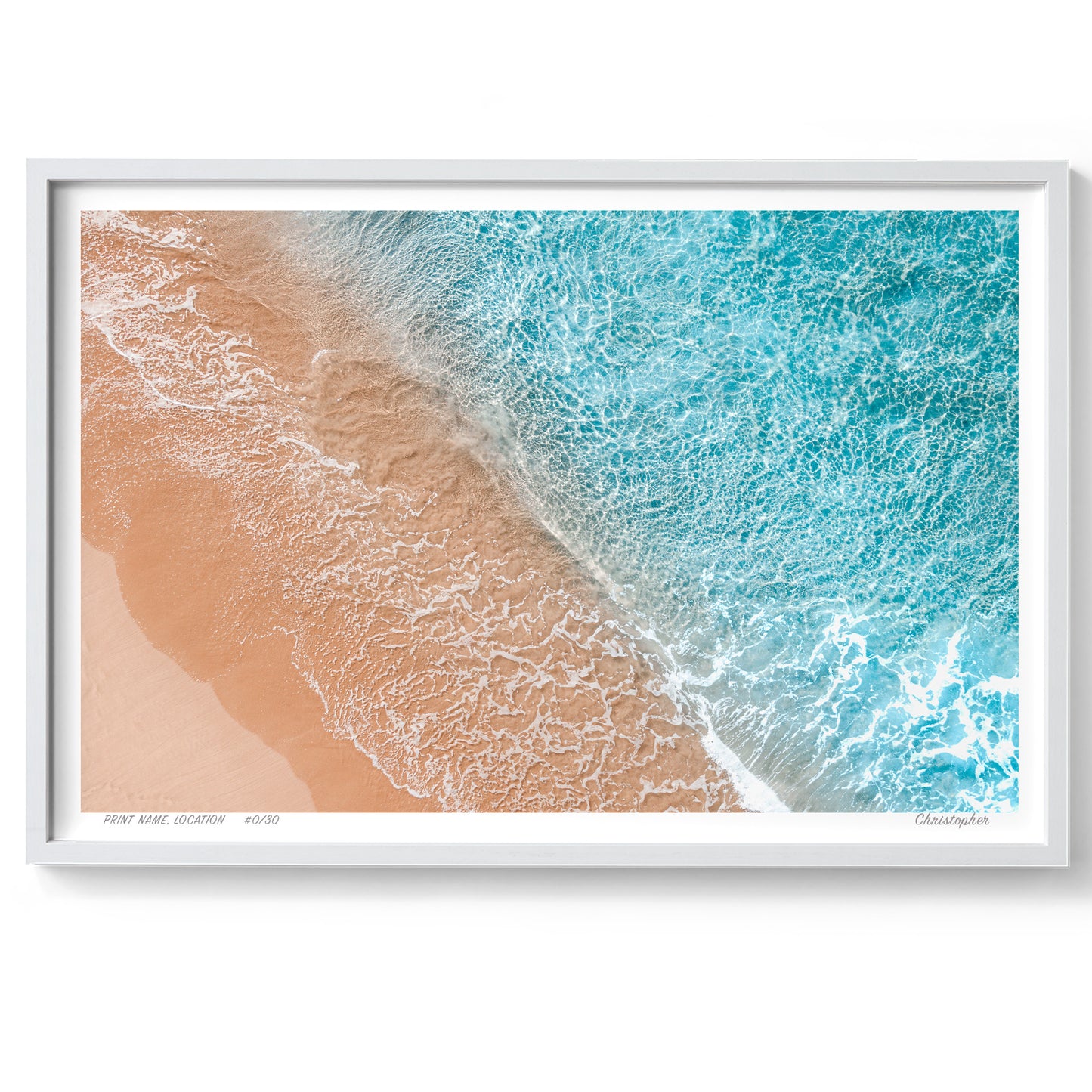 Whitewash Bliss - Aerial Print of North Avoca Beach, NSW