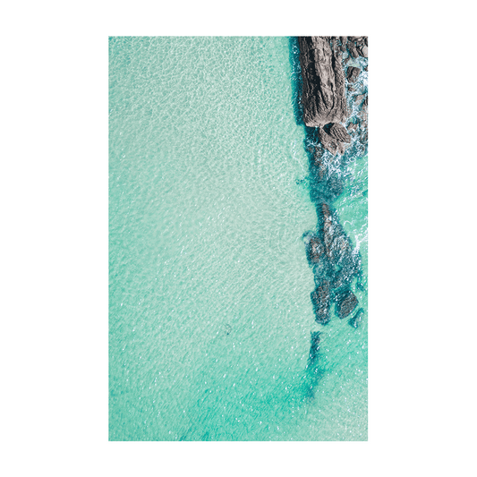 ChatGPT
Aerial print of Pambula Beach on the South Coast of NSW, featuring crystal-clear pastel waters gently meeting rugged coastal rocks. A serene and minimalist seascape, perfect for modern coastal-inspired wall art.