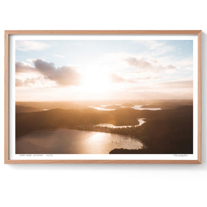 Tones of Gold – Aerial Print of Patonga, NSW