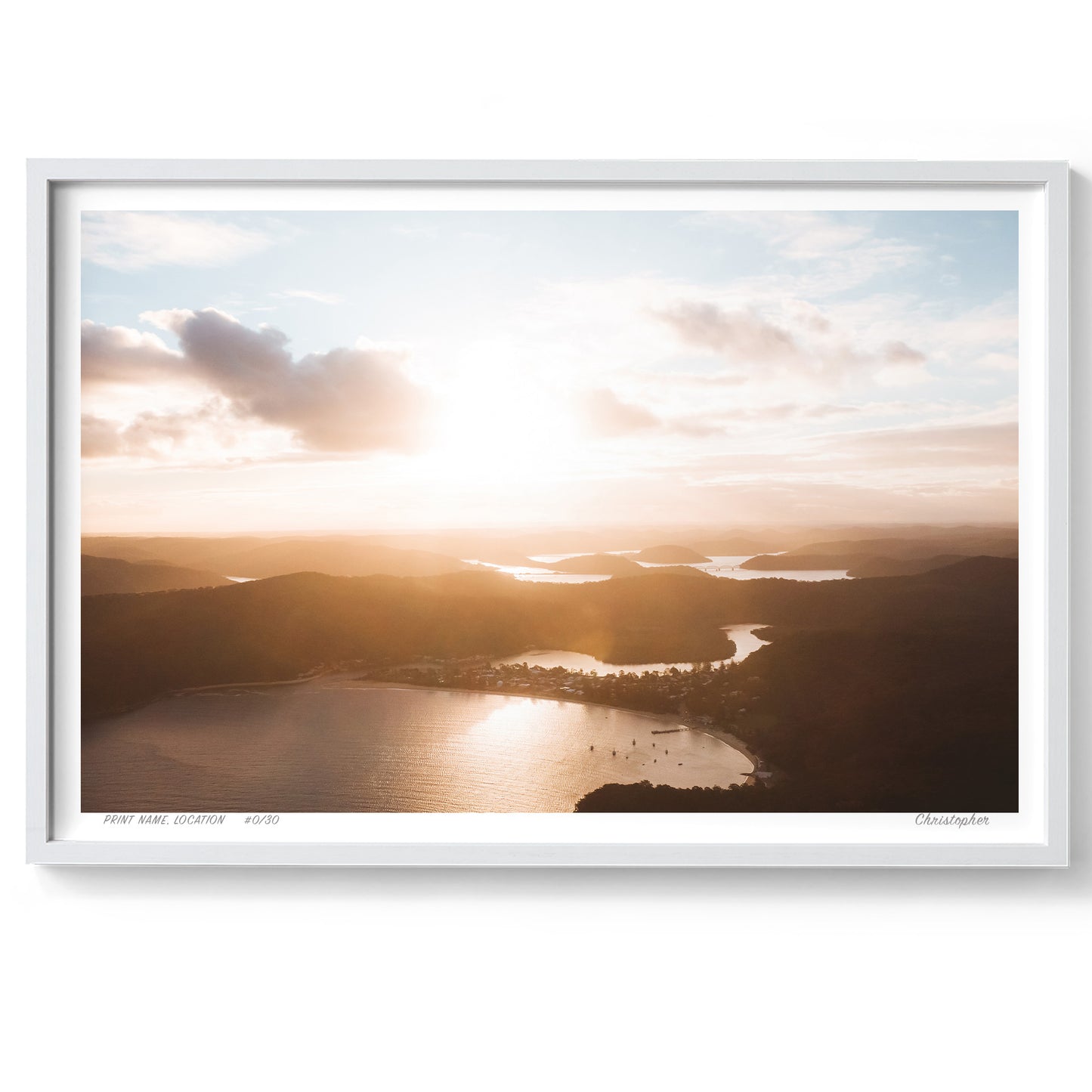 Tones of Gold – Aerial Print of Patonga, NSW