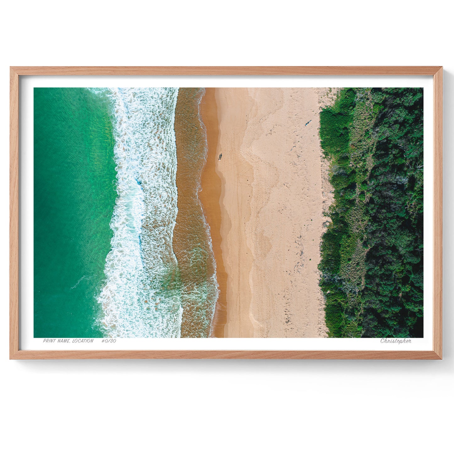 The Sand In Between – Aerial Coastal Print of Putty Beach, Central Coast