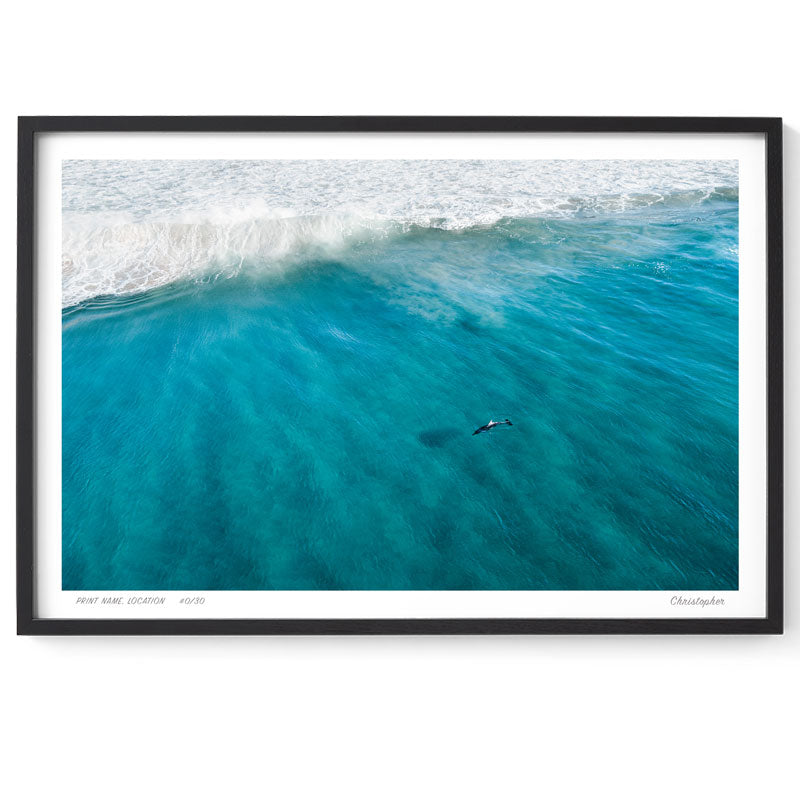 Lone Blue - Aerial Ocean Print of South West Rocks, NSW