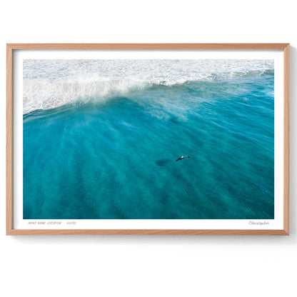 Lone Blue - Aerial Ocean Print of South West Rocks, NSW