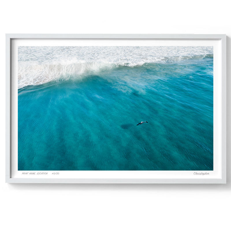 Lone Blue - Aerial Ocean Print of South West Rocks, NSW