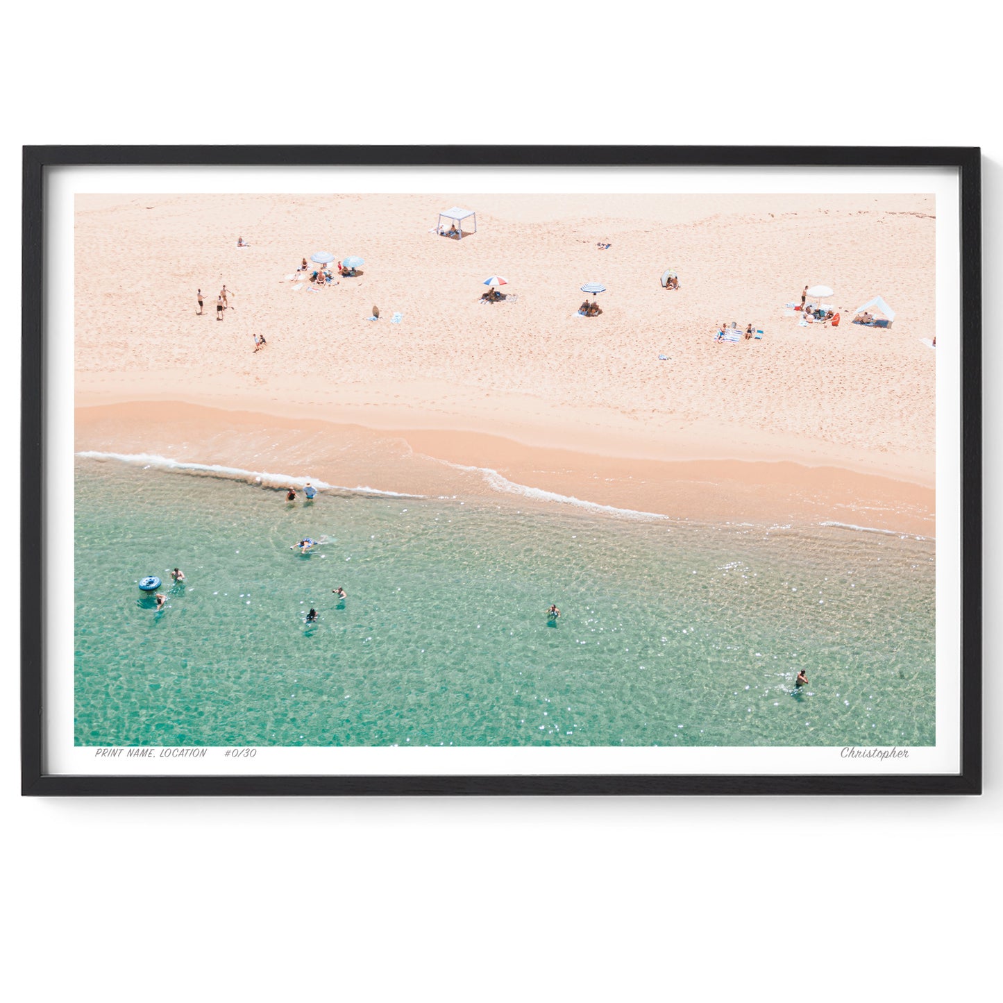 Summer Escape – Aerial Coastal Print of Spoon Bay, Central Coast