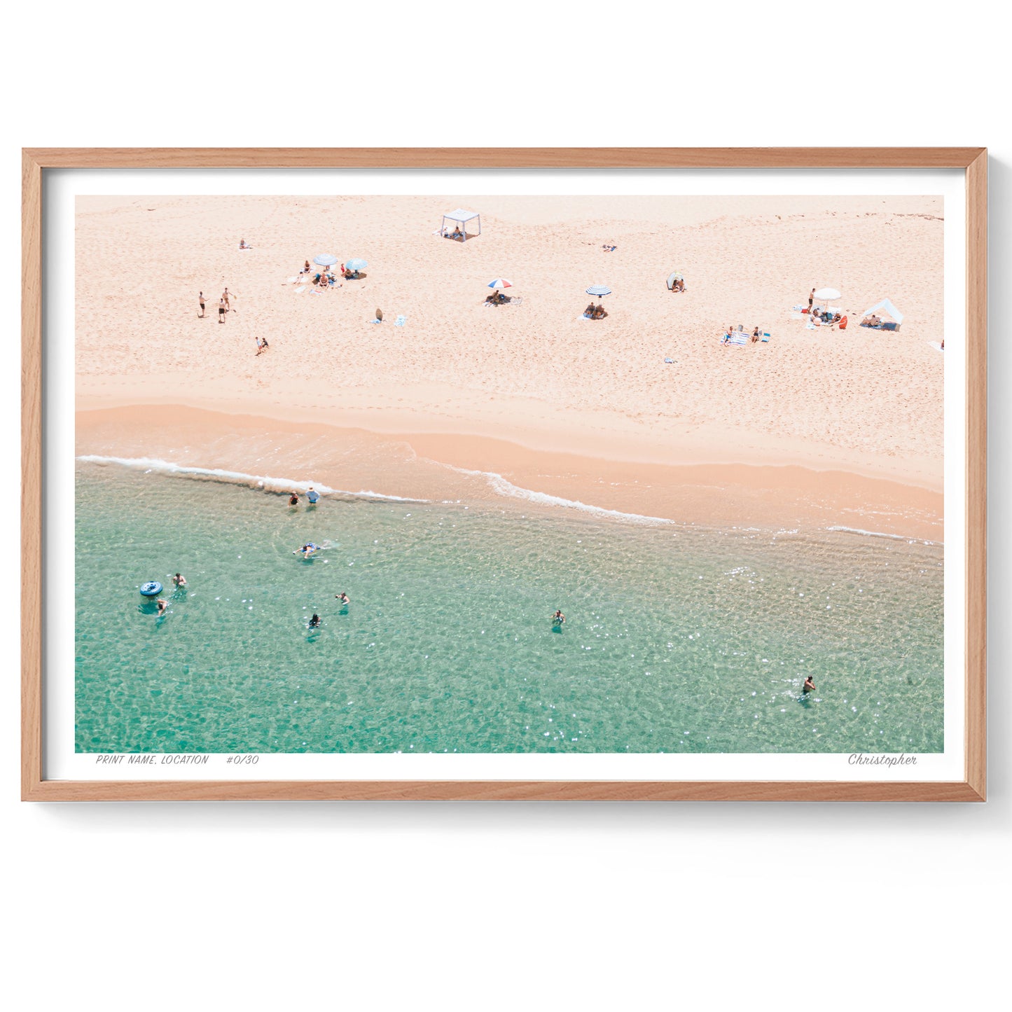 Summer Escape – Aerial Coastal Print of Spoon Bay, Central Coast