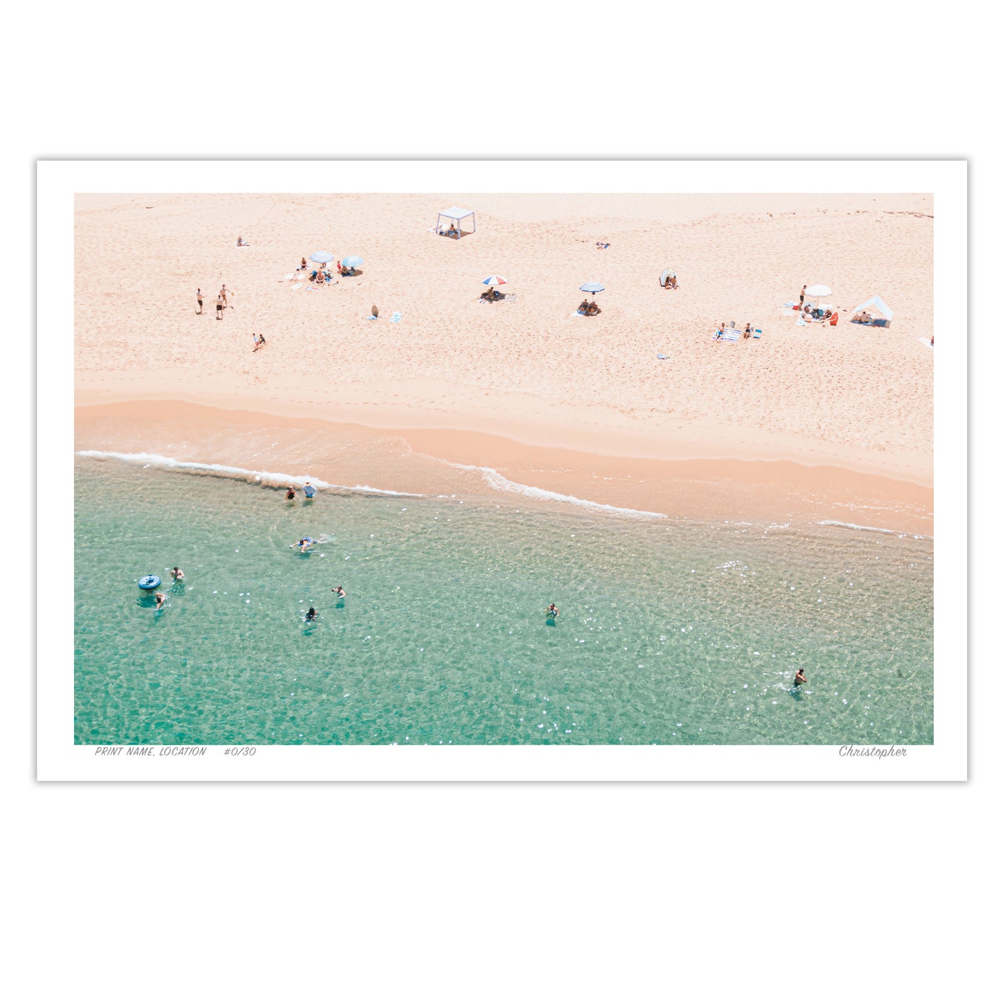 Summer Escape – Aerial Coastal Print of Spoon Bay, Central Coast