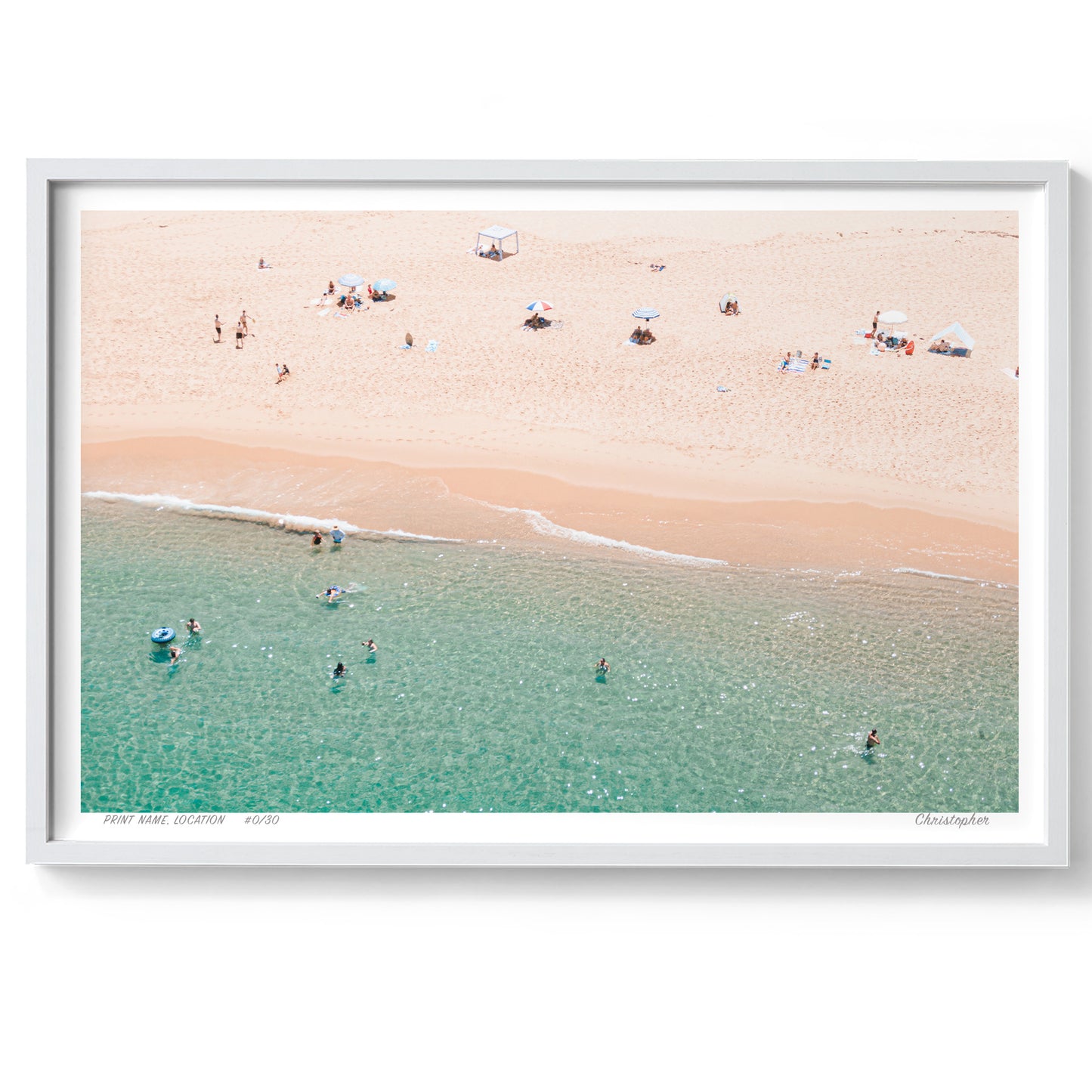 Summer Escape – Aerial Coastal Print of Spoon Bay, Central Coast