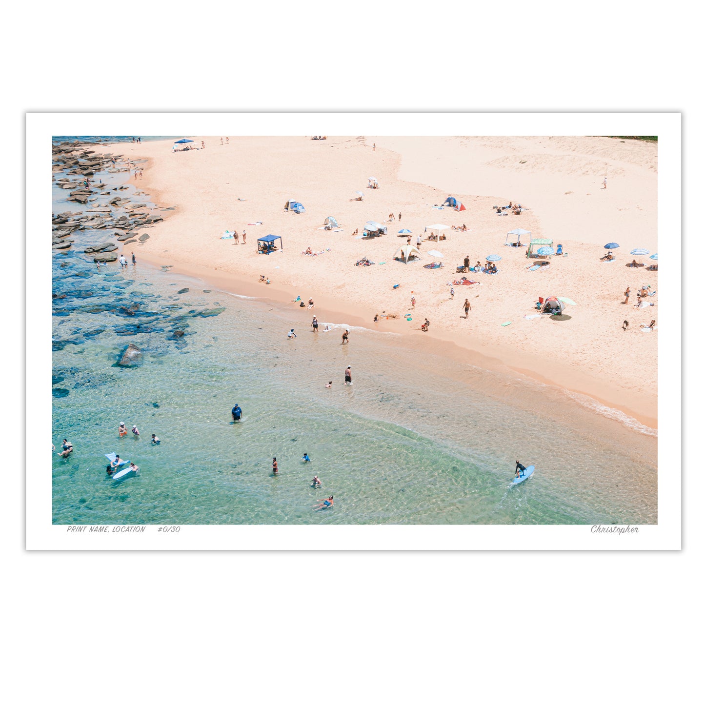 Summer Bliss – Aerial Coastal Print of Spoon Bay, Central Coast