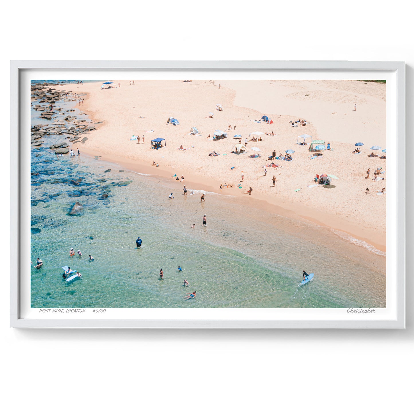 Summer Bliss – Aerial Coastal Print of Spoon Bay, Central Coast