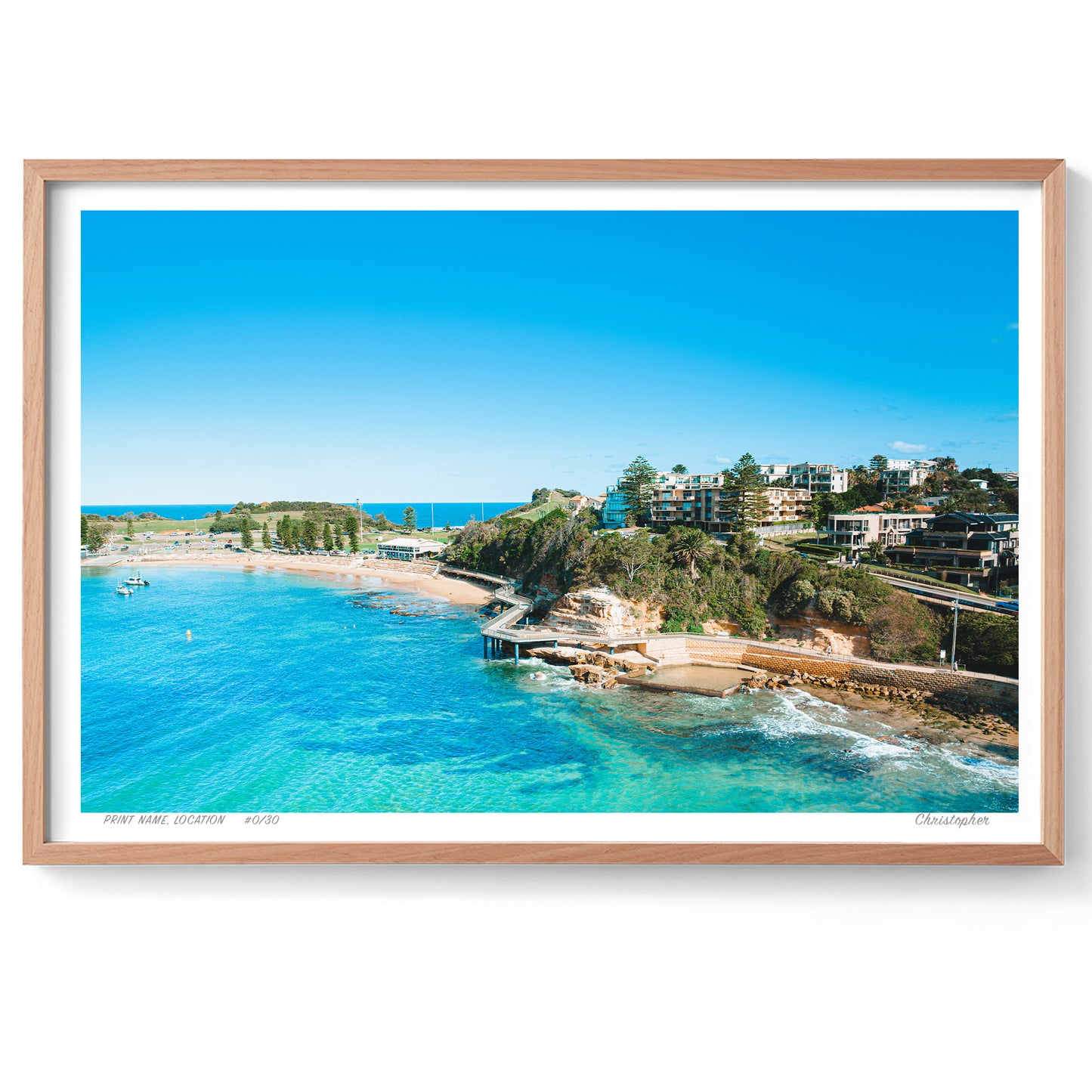 Walkable – Aerial Coastal Print of Terrigal Beach, NSW