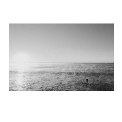 Black and White Smoke on the Water – Coastal Print of Terrigal Beach, NSW