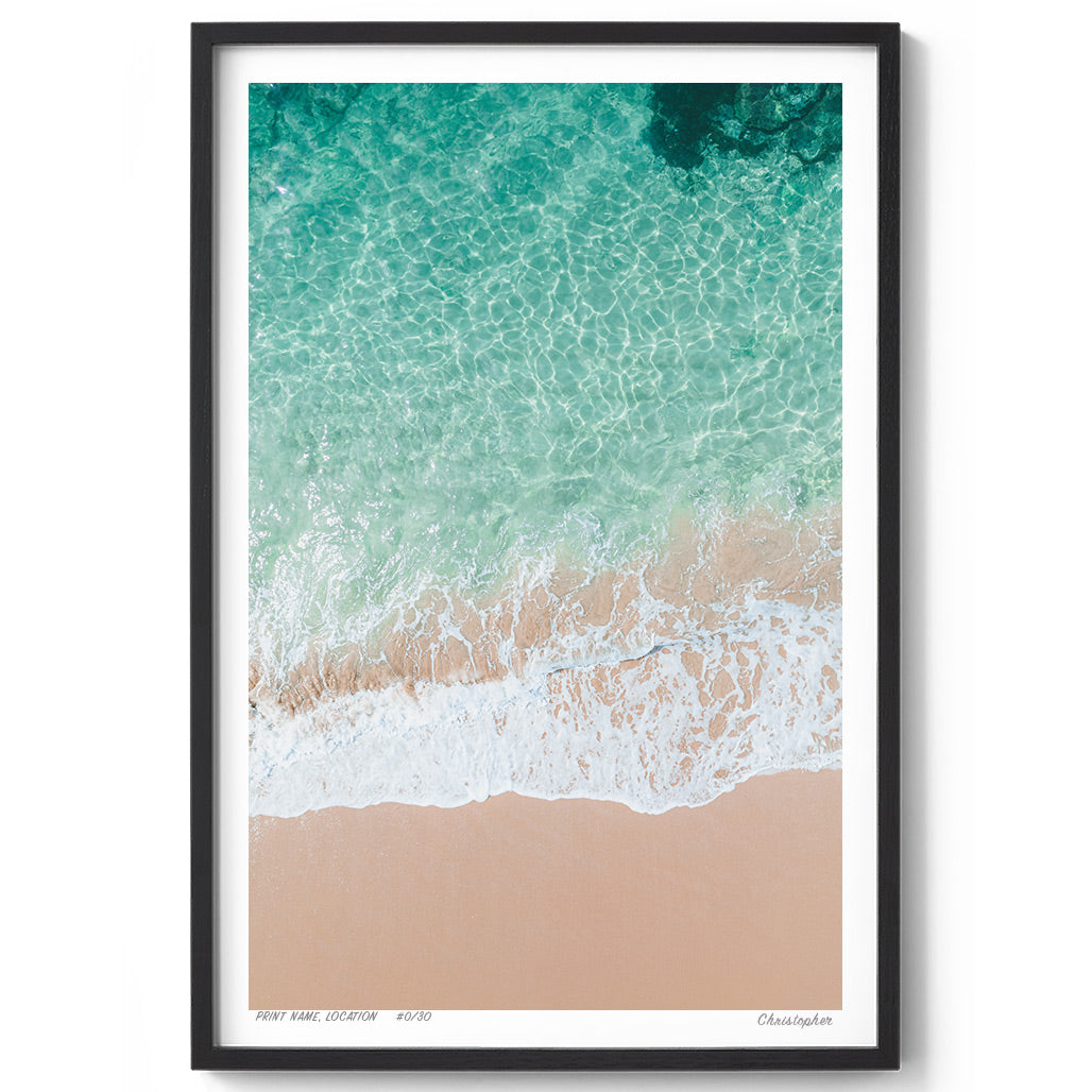 Toowoon Bay Beach - From Above Aerial Print