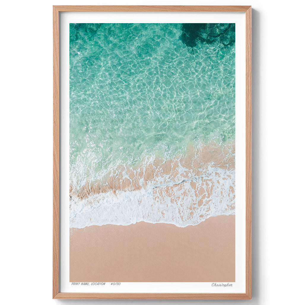 Toowoon Bay Beach - From Above Aerial Print