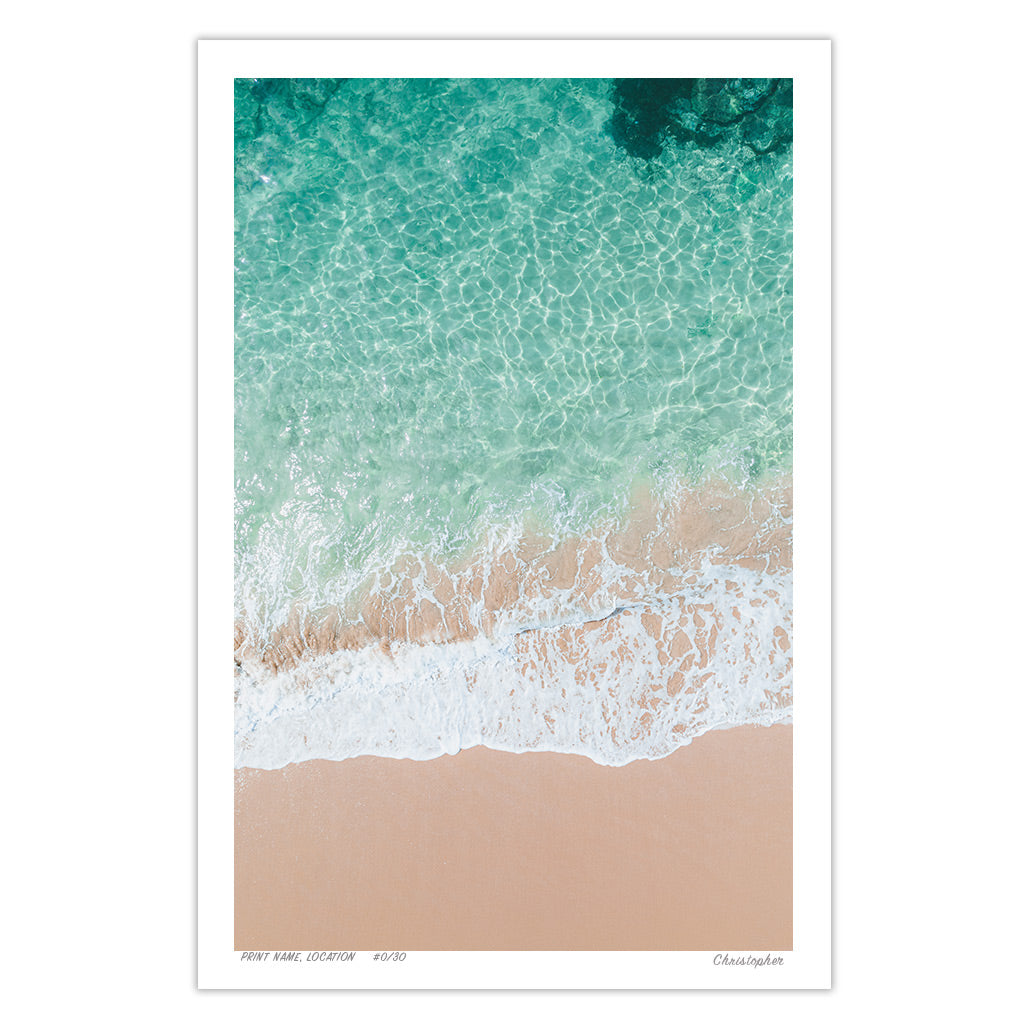 Toowoon Bay Beach - From Above Aerial Print