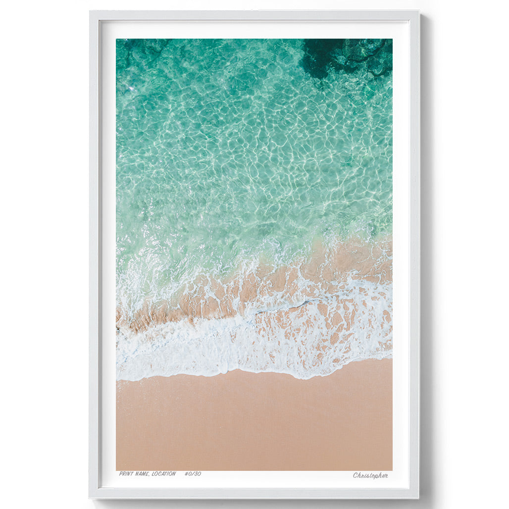 Toowoon Bay Beach - From Above Aerial Print