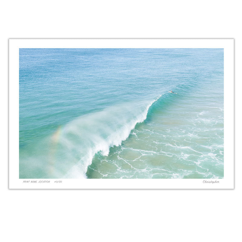 Rainbow Wave – Coastal Print of Wamberal Beach, NSW